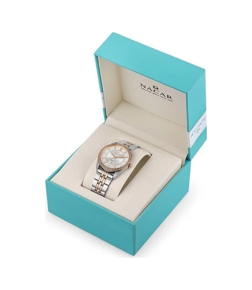 Nacar Nc34-39b677-esms Quartz Çelik Rose/gri 33 Mm Kadın Kol Saati
