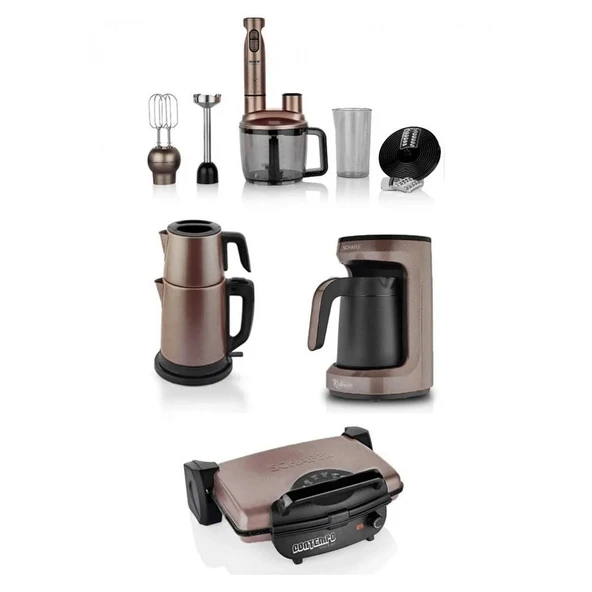 Schafer Kea Elektro Mega Ev Aletleri 4 Lü Set Kahverengi