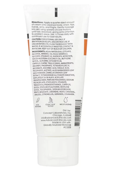 Advanced Clinicals Vitamin C Yüz ve Vücut Kremi 59ML - 2