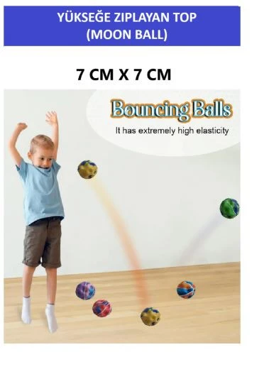 MOON BALL (YÜKSEĞE ZIPLAYAN TOP) SÜPER EĞLENCELİ UZAY TOPU-KAMUFLAJ DESENLİ- SPACE BALL BOUNCY BALL - 3