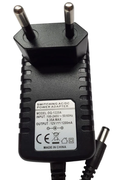 12V 1.2A Modem ve Arduino Uyumlu Plastik Kasa Priz Tipi Adaptör DQ-1220A - Resim 6