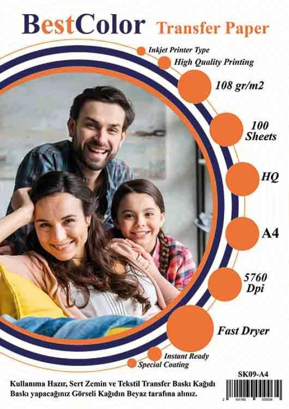 Hızlı Kuruyan A4 Süblimasyon Transfer Kağıdı