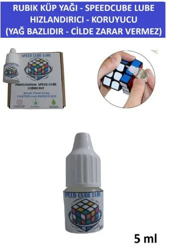 Zeka Küpü Yağı - 5 ml - Non-toxıc Speedcube Lubrıcant - Hızlandırıcı Ve Koruyucu Küp Yağı- Lube