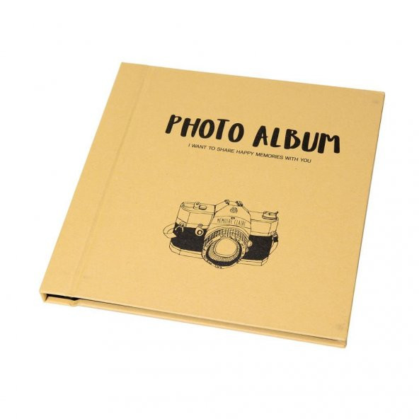 18 Yaprak 24x24Cm Manyetik Fotoğraf Makine Temalı Fotoğraf Albümü