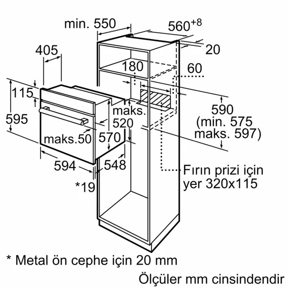 Bosch HIF534EB3T Siyah Ankastre Fırın - 8