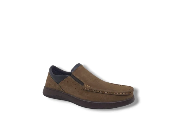 Banner 241 Erkek Kum Nubuk Hakiki Deri Loafer Ayakkabı - Resim 2