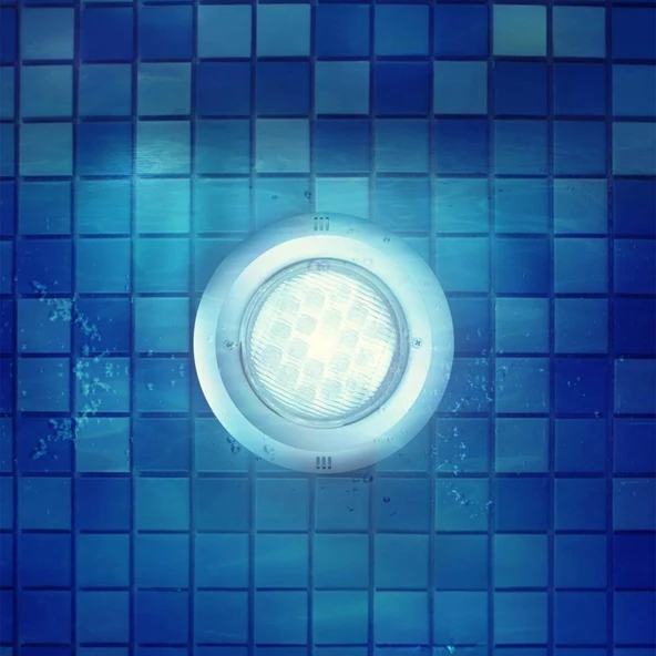 Midi Havuz Sıva üstü Led Aydınlatma Ampülü lamba Sıcak Beyaz A-1208 9W 12V IP68 - 5