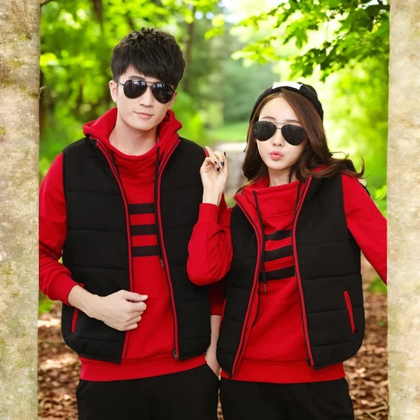 Günlük Kışlık Sevgili Kombini Tekli Erkek Eşofman Takımı - Resim 7