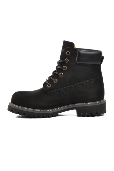 Bulldozer Siyah Nubuk Hakiki Deri Unisex Bot 220655 G - 2