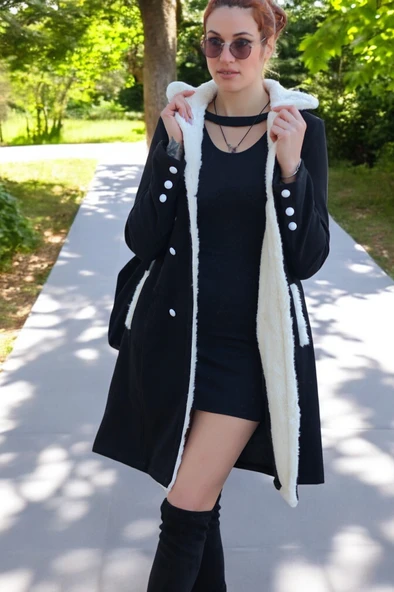 Kışlık Kaşmir Kaşe Kaban - Resim 6