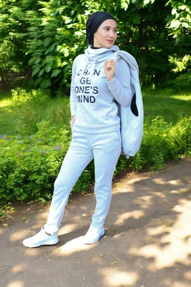 Kışlık Günlük Sevgili Kombini Üçlü Kadın Takım - Resim 4