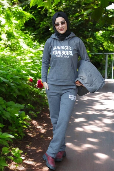 Kışlık Şık Rahat Üçlü Kadın Eşofman Takımı - Resim 2