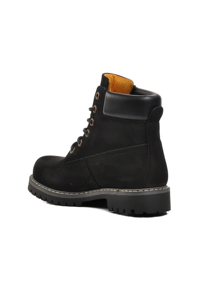 Bulldozer Siyah Nubuk Hakiki Deri Unisex Bot 220655 G - 4
