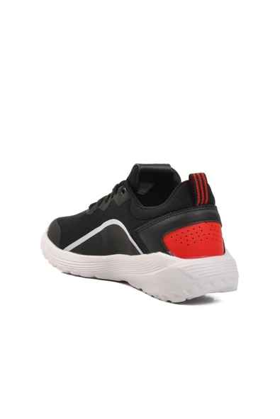 Walkway Siyah Beyaz Fileli Hafif Unisex Spor Ayakkabı Dera 640 G - 4