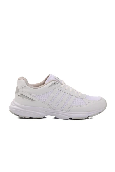 Walkway Buz Beyaz Fileli Hafif Unisex Spor Ayakkabı Disc G