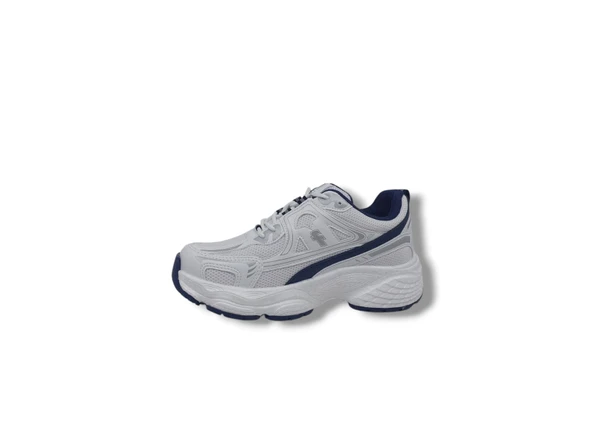 Flet 329 Kadın Beyaz File Yürüyüş Koşu Kalın Taban Spor Ayakkabı - Resim 3