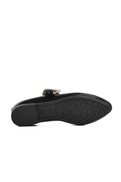 Ayakmod Siyah Rugan Taşlı Hafif Kadın Abiye Ayakkabı 354156 Z - Resim 5