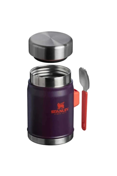 Stanley Klasik Paslanmaz Çelik Yemek Termosu Kaşıklı 0,40 LT - Plum - 2