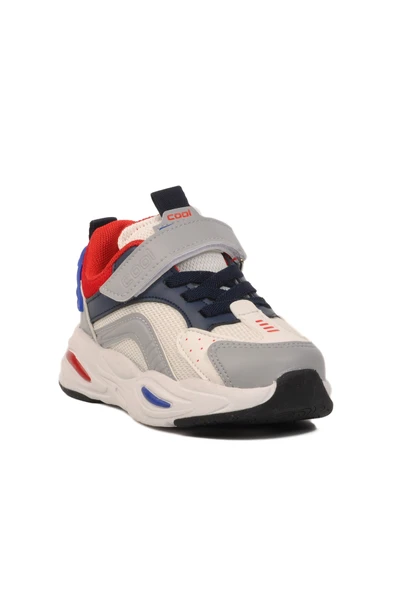 Ayakmod Beyaz Lacivert Cırtlı Çocuk Spor Ayakkabı Evo P - 3