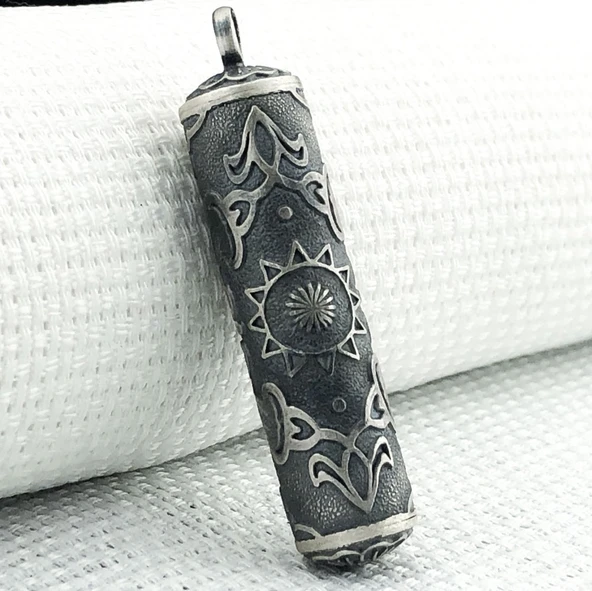 Silindir 925 Ayar Cevşen Muska Kabı ürün görseli 1