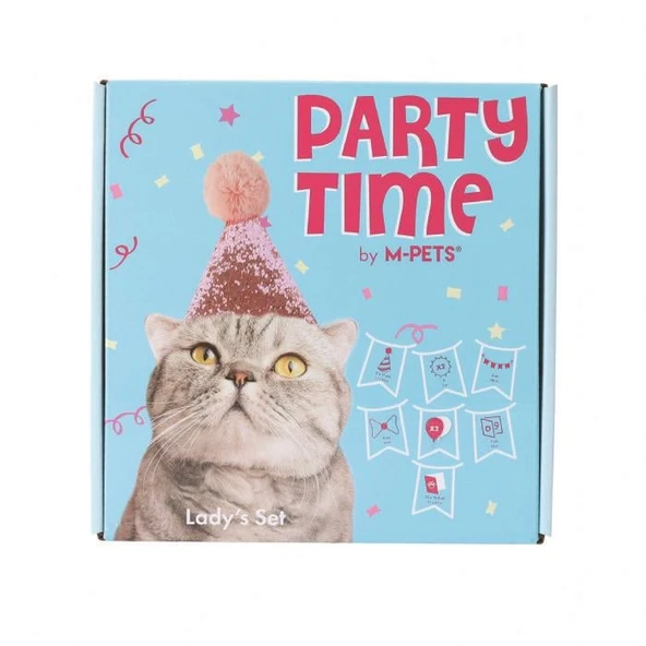 M-Pets Party Time Dişi Kediler İçin Doğum Günü Seti ürün görseli