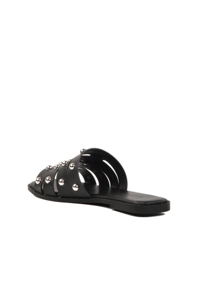 Ayakmod Siyah İnce Taban Kadın Terlik 343118 Z - Resim 4