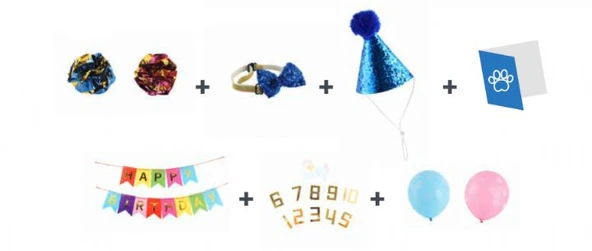 M-Pets Party Time Erkek Kediler İçin Doğum Günü Seti - 3