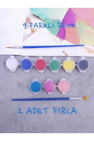 sharp&art Taş Boyama Etkinliği, 30 Parça Sevimli Dinozorlar Ve Kabuklu Fosiller, 2 Fırça Ve 9 Renk Boya - 4