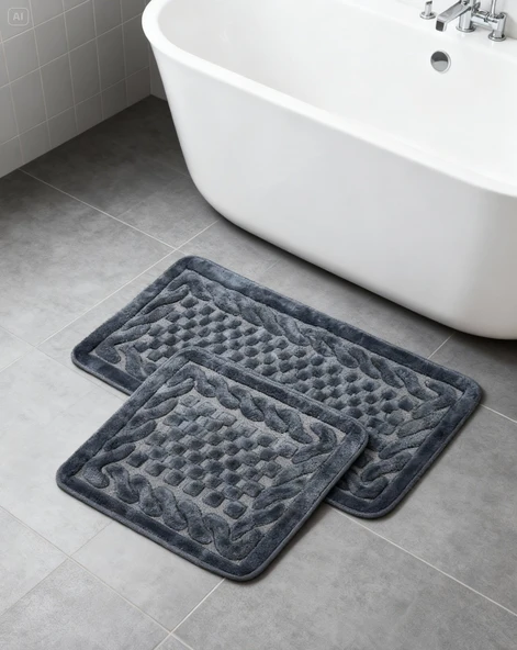 BANYO PASPASI 2'Lİ SET NEW DAMA ANTRASİT ürün görseli