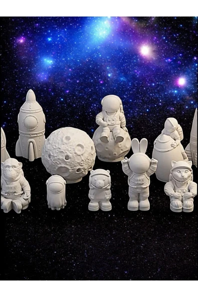 sharp&art Sevimli Kahramanlar Uzayda Taş Boyama Seti-okul Ve Ev Etkinliği...12 Renk Boya... - 4