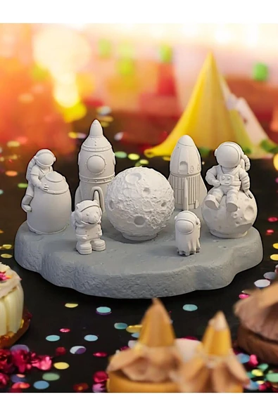 sharp&art Sevimli Kahramanlar Uzayda Taş Boyama Seti-okul Ve Ev Etkinliği...12 Renk Boya... - 7