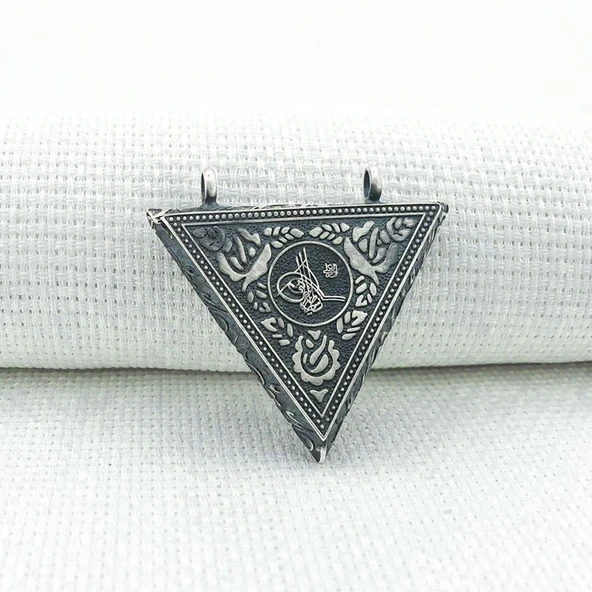 925 Ayar Osmanlı Tuğralı Cevşeni Kebir Kolye Ucu - Resim 2