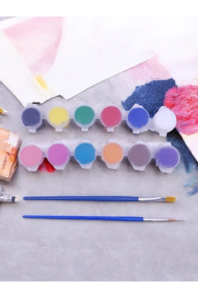 sharp&art Sevimli Kahramanlar Uzayda Taş Boyama Seti-okul Ve Ev Etkinliği...12 Renk Boya... - 5