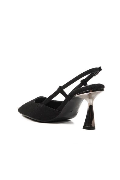 Ayakmod Siyah Simli Kadın Abiye Ayakkabı 459158 Z - 4