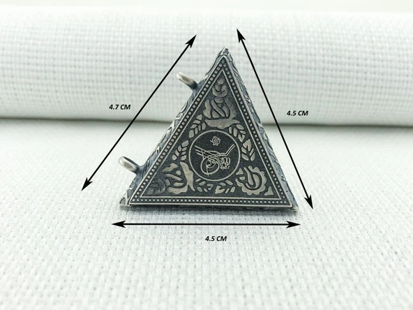 925 Ayar Osmanlı Tuğralı Cevşeni Kebir Kolye Ucu - Resim 3