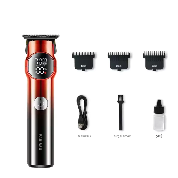 Dearling RF-101 Profesyonel Saç & Sakal Düzeltici – Turbo Güç, LCD Ekran - 3