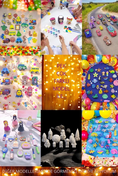 sharp&art Sevimli Kahramanlar Uzayda Taş Boyama Seti-okul Ve Ev Etkinliği...12 Renk Boya... - 8