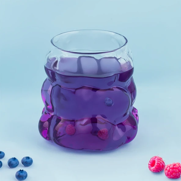 Porsima 378 Isıya Dayanıklı Borosilikat Boncuk Şekilli Bardak - 2