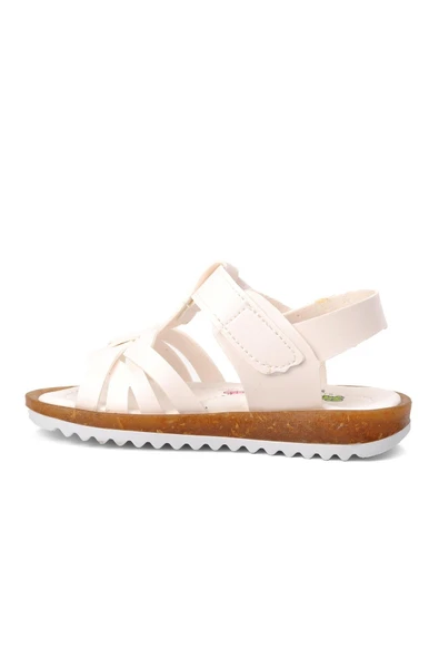 Ayakmod Beyaz Bebek Düz Sandalet Ayakmod Şng 22Y07 B - 2