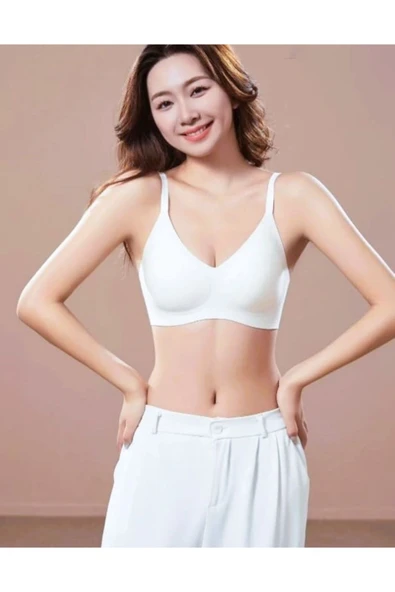 F.K dikişsiz balensiz Lazer Kesim Çıkarılabilir Pedli Soft Seamless İnce Askılı Sütyen