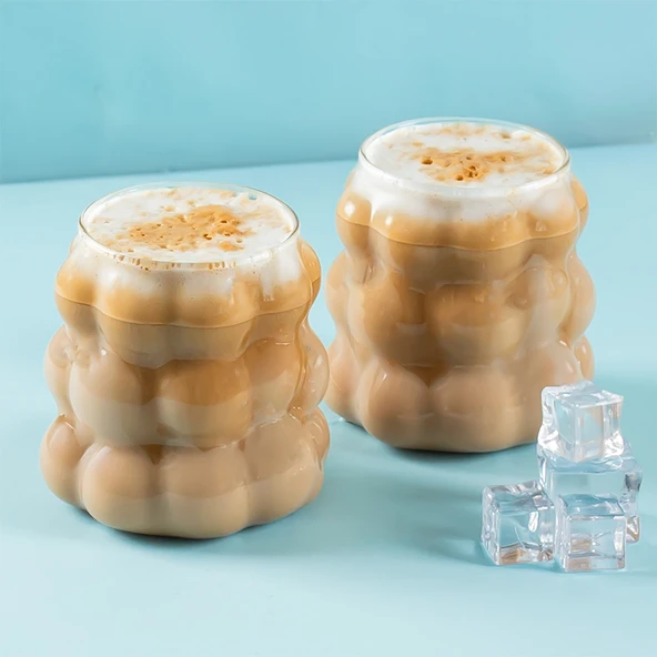 Porsima 378 Isıya Dayanıklı Borosilikat Boncuk Şekilli Bardak - 3