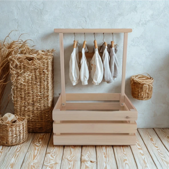 wooden destinty AHŞAP KASA - BEBEK KIRK SEPETİ - BABY SHOWER SEPETİ