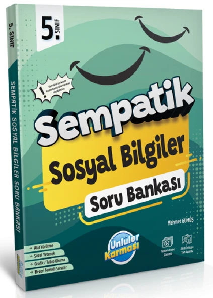 5.Sınıf Sempatik Sosyal Bilgiler Soru Bankası +36 Haftalık Kazanım Denemeleri (Hediyeli) - Resim 4
