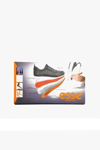 Esse Siyah Ortopedik Erkek Casual Ayakkabı 6220 M - 2