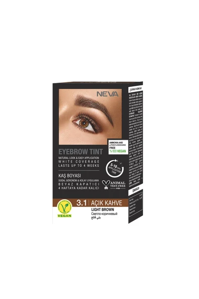 Neva Açık Kahve 3/1 Vegan Amonyaksız Kaş Boyası 15 ml