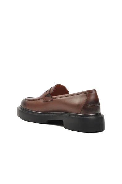 Ayakmod Kahve Rugan Hakiki Deri Erkek Loafer Ayakkabı Premium 1018 M - 4