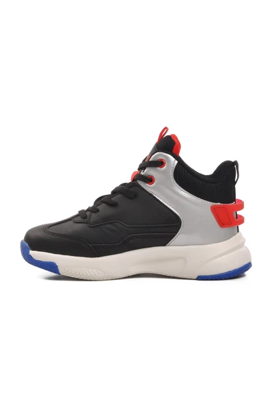 Ayakmod Siyah-Kırmızı Unisex Çocuk Basketbol Ayakkabısı London-25K F - 2