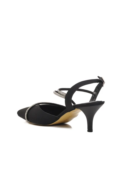 Ayakmod Siyah Saten Kadın Abiye Ayakkabı 544016 Z - 4