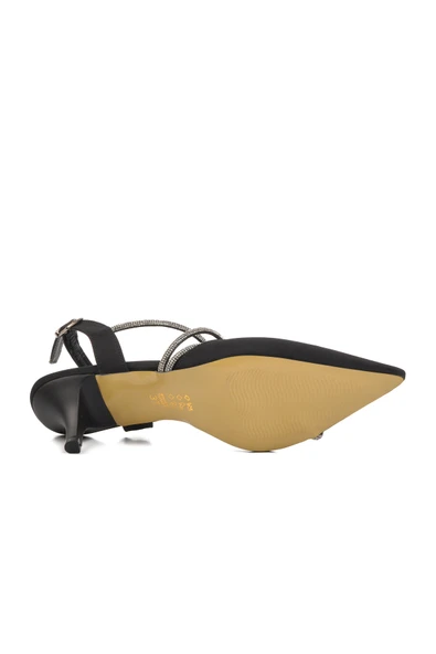 Ayakmod Siyah Saten Kadın Abiye Ayakkabı 544016 Z - 5