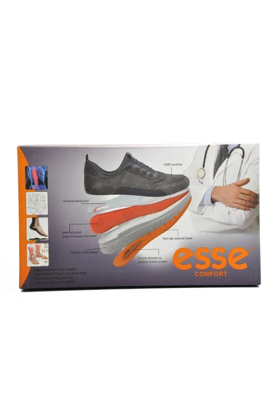 Esse Antrasit Ortopedik Erkek Casual Ayakkabı 6220 M - Resim 2